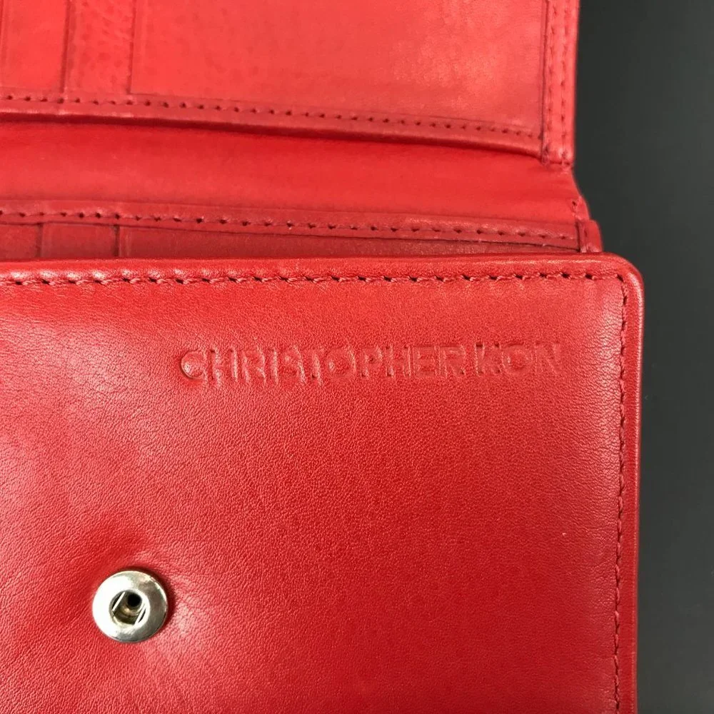 Red Christopher Kon leather wallet